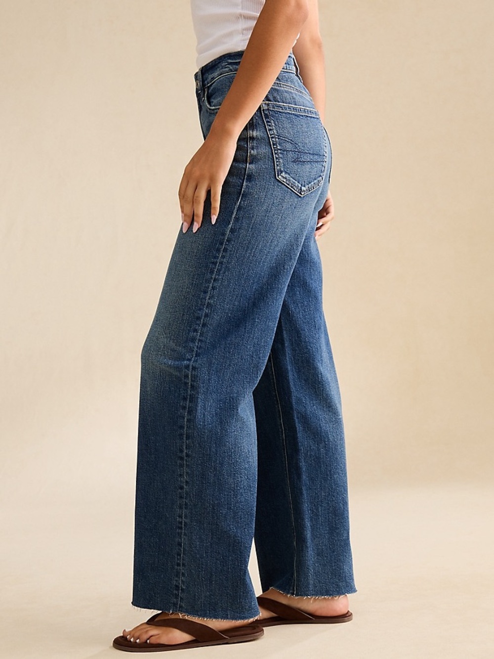 American Eagle High Waisted Baggy Wide Leg Jean - Picture 2 of 7